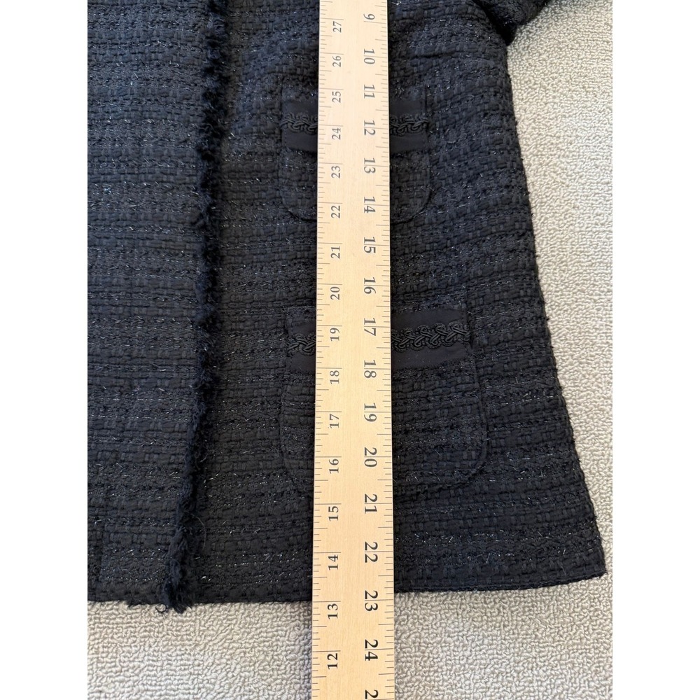 Zara Basic Collection Women's Size Small Black Tweed Jacket - Picture 6 of 12